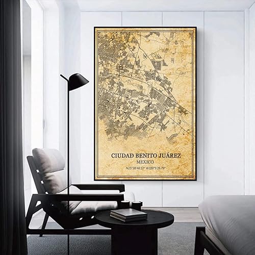 Miniatura 11 de TANOKCRS Acapulco - Póster de mapa vintage de México, arte de pared, diseño de mapa de carretera de la ciudad, regalo de recuerdo de viaje