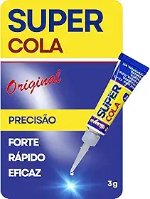 Super Cola Instantânea, Fórmula Nova, 3g, Secagem Rápida e Ultra Forte, para Plástico, Metal, Borracha, Cerâmica e Madeira