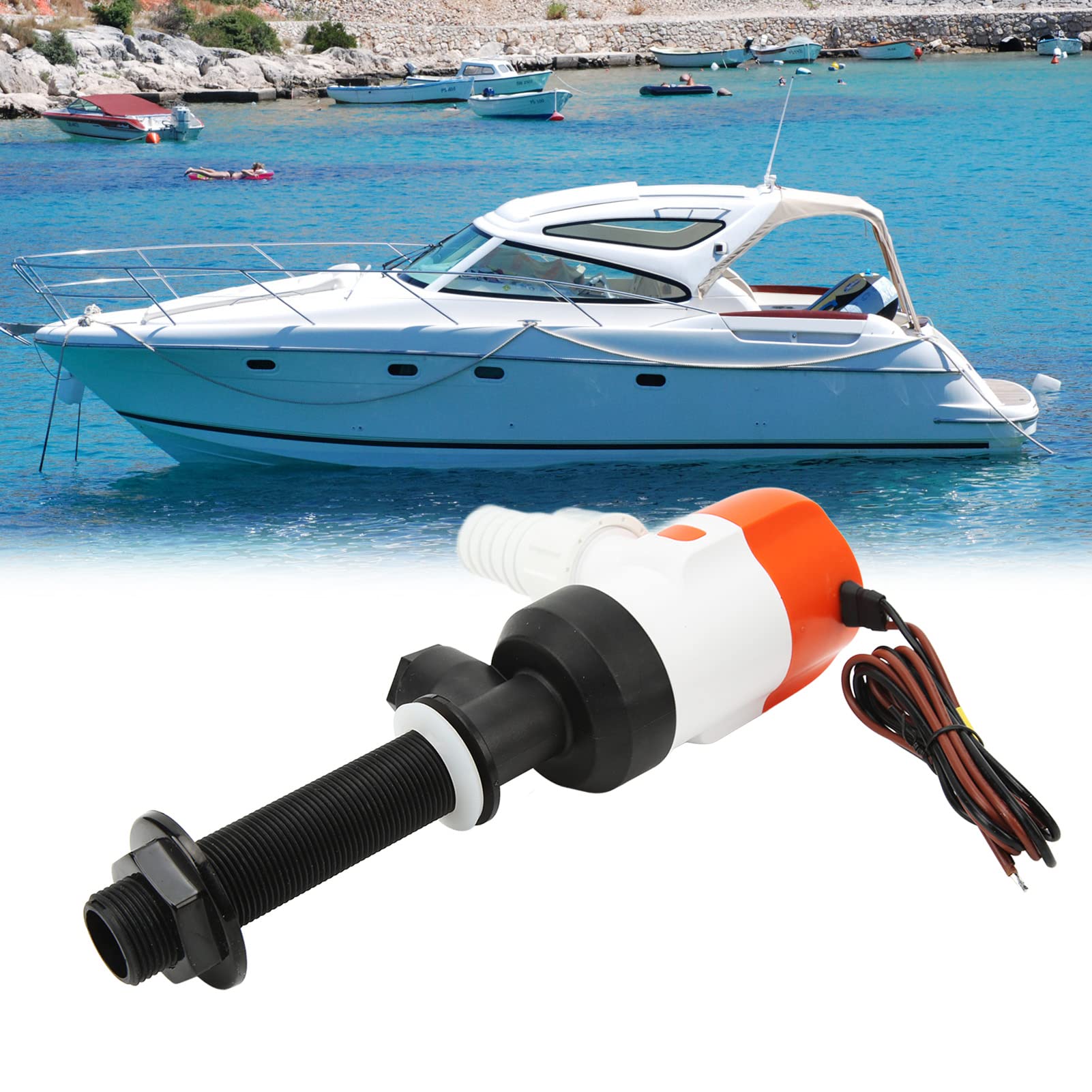 Pompe d'aération de vivier DC 12 V SFBP1 G1100 13 C 1100 GPH Aérateur submersible pour bateau de pêche en eau douce et salée