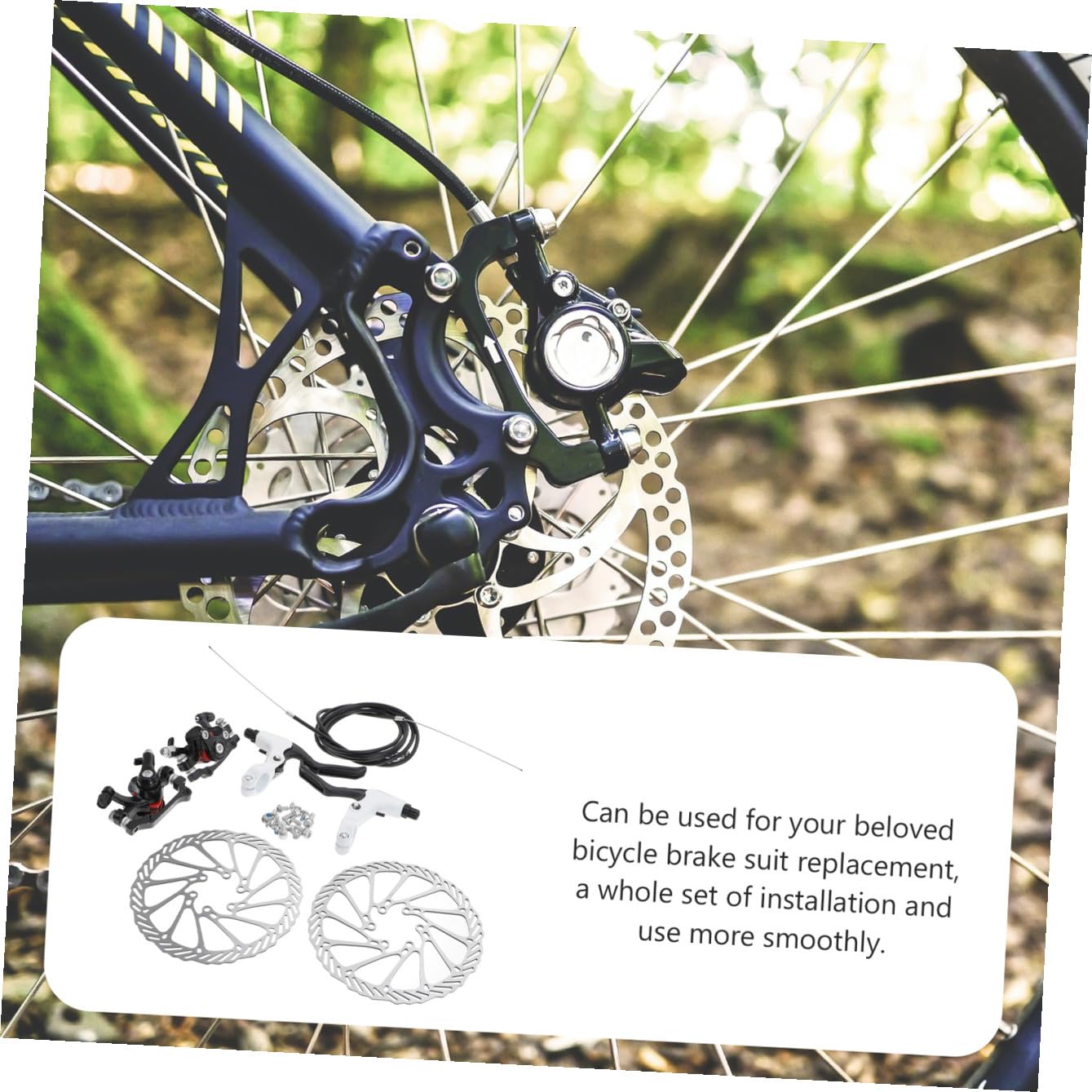 Abaodam Pastillas de Freno para Bicicleta de Montaña y Carretera de Freno de Disco Duraderas con Diseño Alta Resistencia Buena Disipación Térmica Compatibles y Traseros