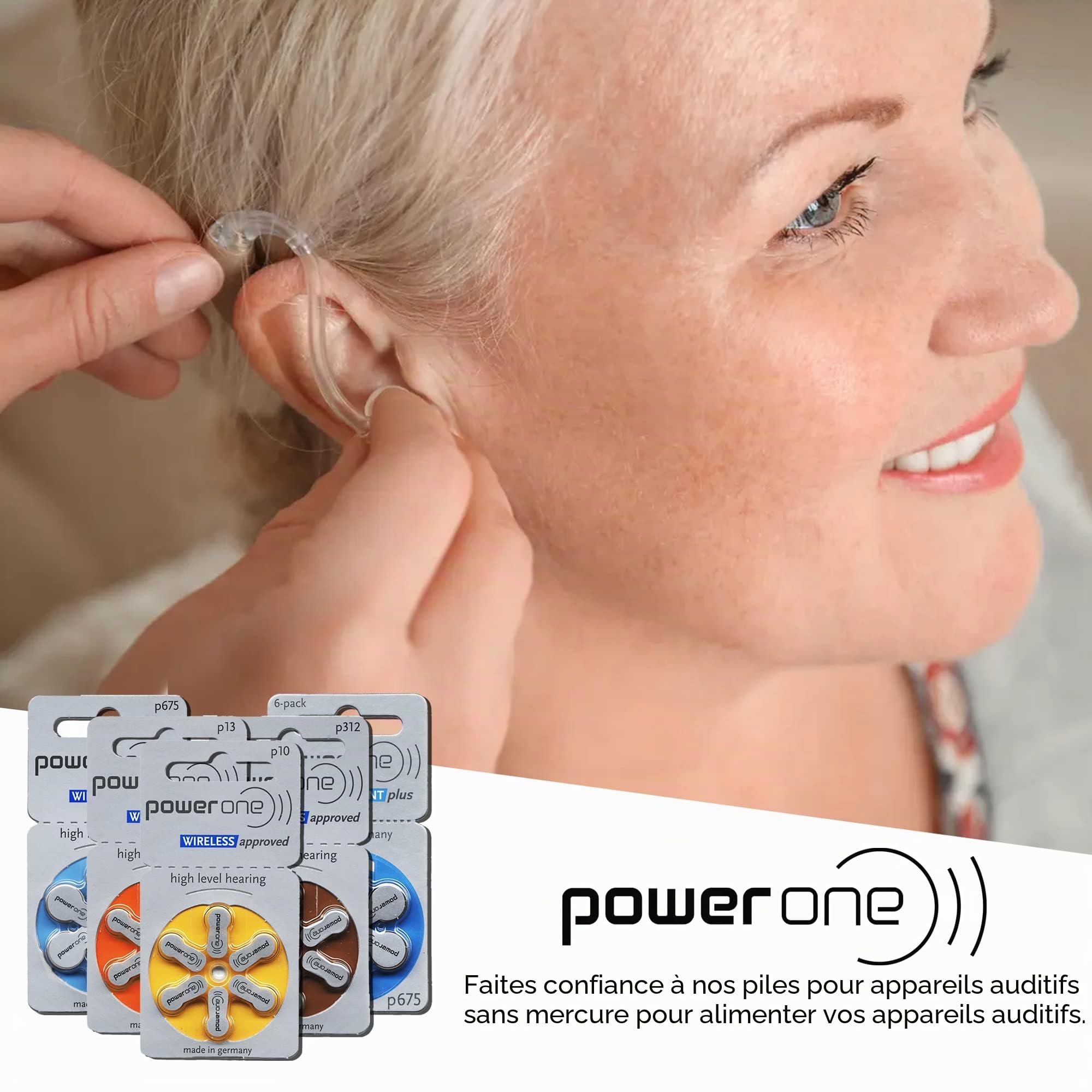 Power One Cochlear Lot de 120 piles pour implant