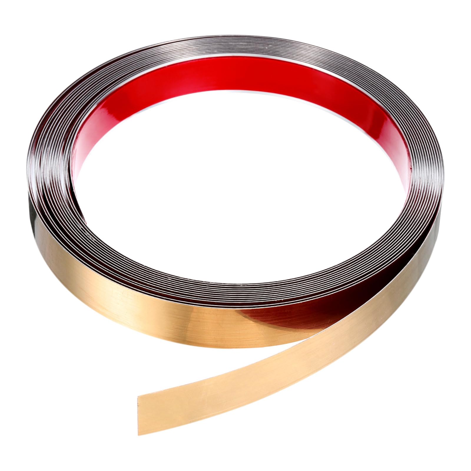 QUARKZMAN 6m x 20mm Zierleisten Selbstklebend, Wandleisten zum Aufkleben und Anbringen von Rahmen, Edelstahlleiste mit Spiegeloberfläche für Wand, Decke, Schrank, Fliesenkante, Roségold