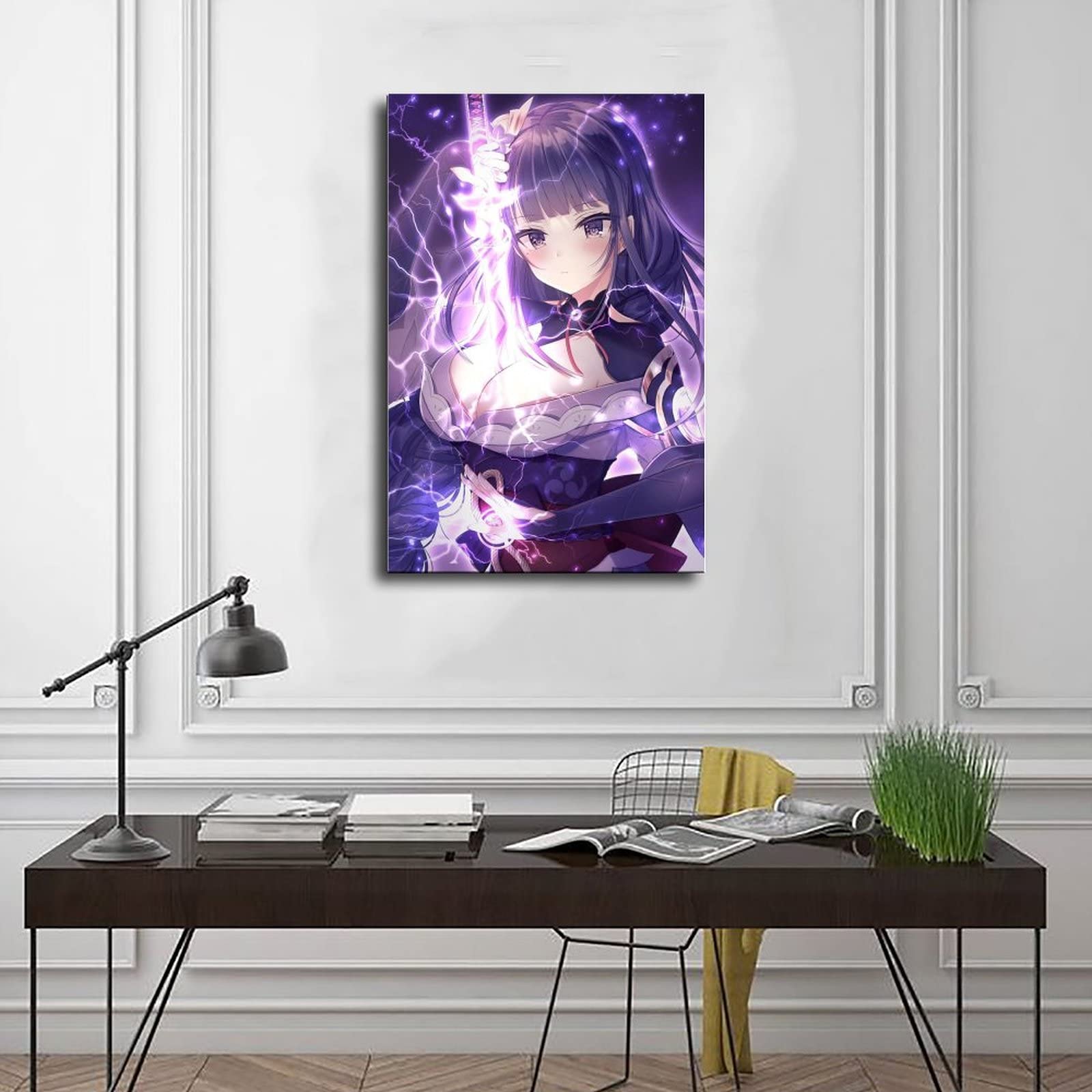 Jolie affiche Raiden Shogun Genshin Impact - 20,3 x 30,5 cm