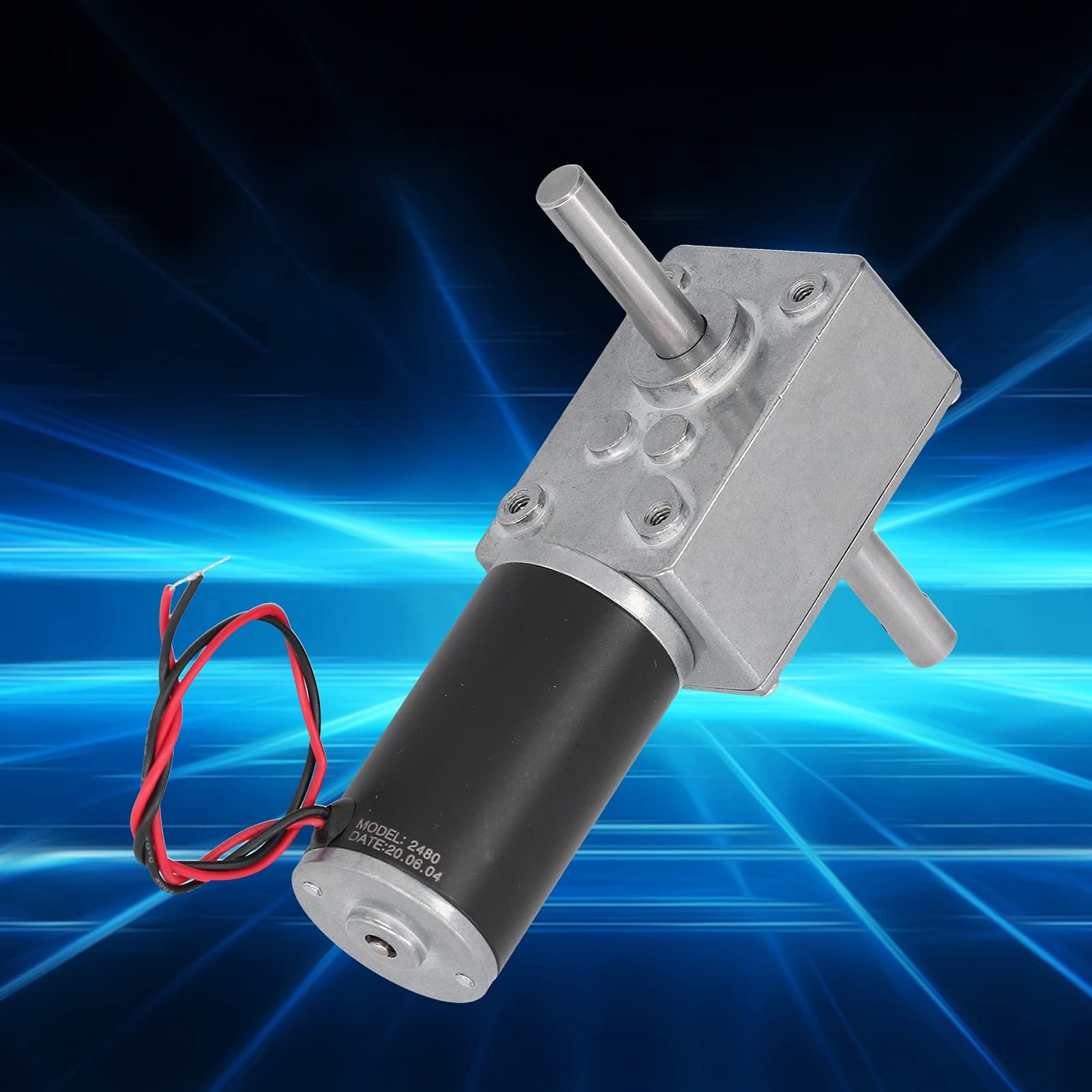 Motoriduttore a Vite Senza Fine Motore a Corrente Continua Guscio Metallico Albero di Uscita in Acciaio Inossidabile Basso Attrito Consumo Energetico Motore Elettrico Utilizzato