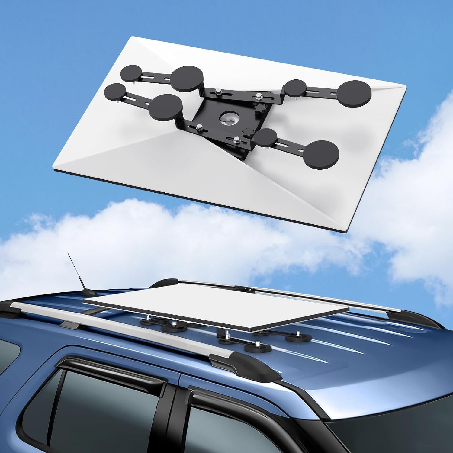 Support de Toit magnétique pour Voiture/Bateau,Comprenant 8 Bases magnétiques,Support d'installation de la 3ème génération,Compatible avec Starlink Gen 3 et l'antenne Starlink de troisième génération