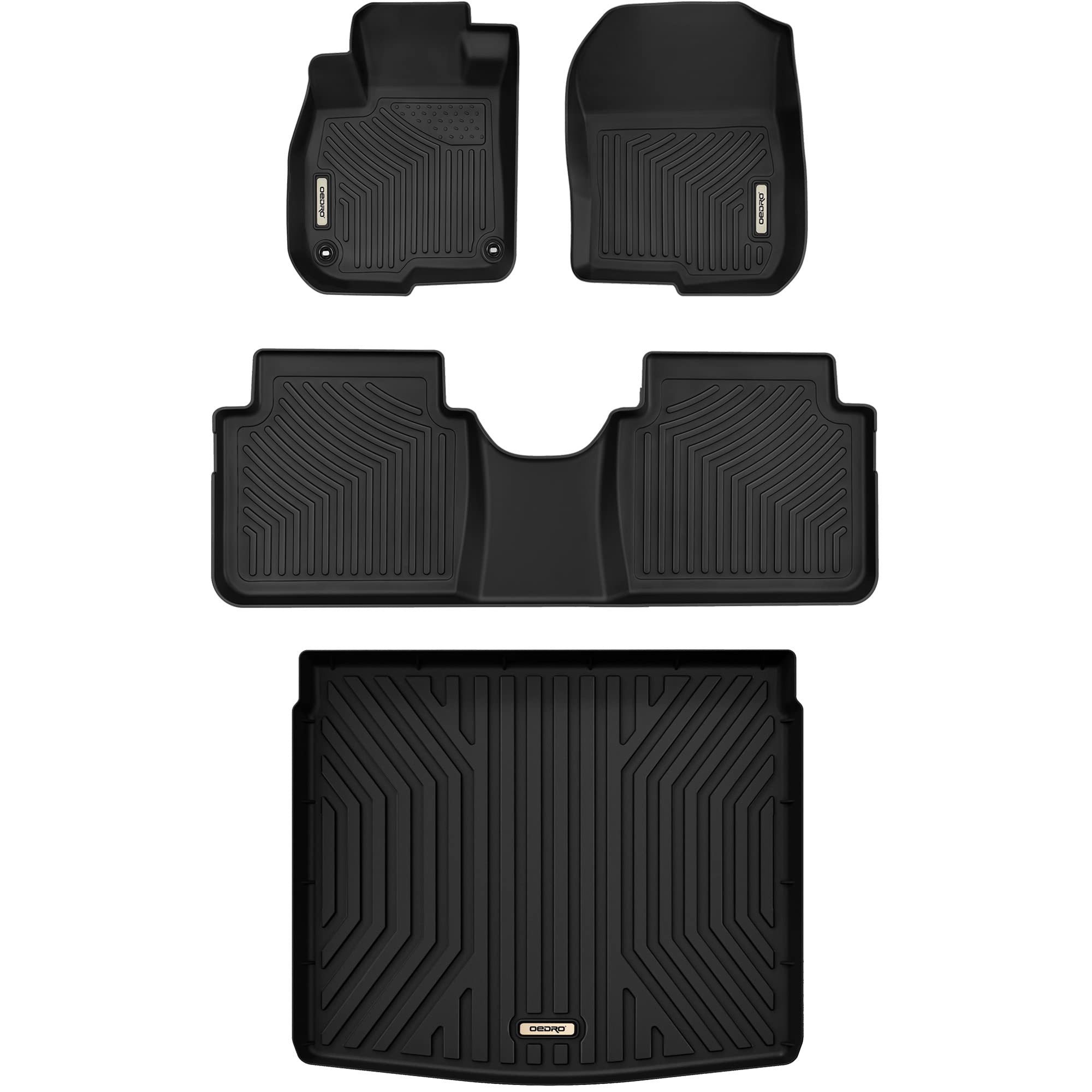 Photo 1 of OEDRO Floor Mats & Cargo Liners Set Fits for 2017-2022 Honda CR-V, Unique Black TPE All-Weather Guard Includes 1st 2nd and 3rd Row and Full Set Liners