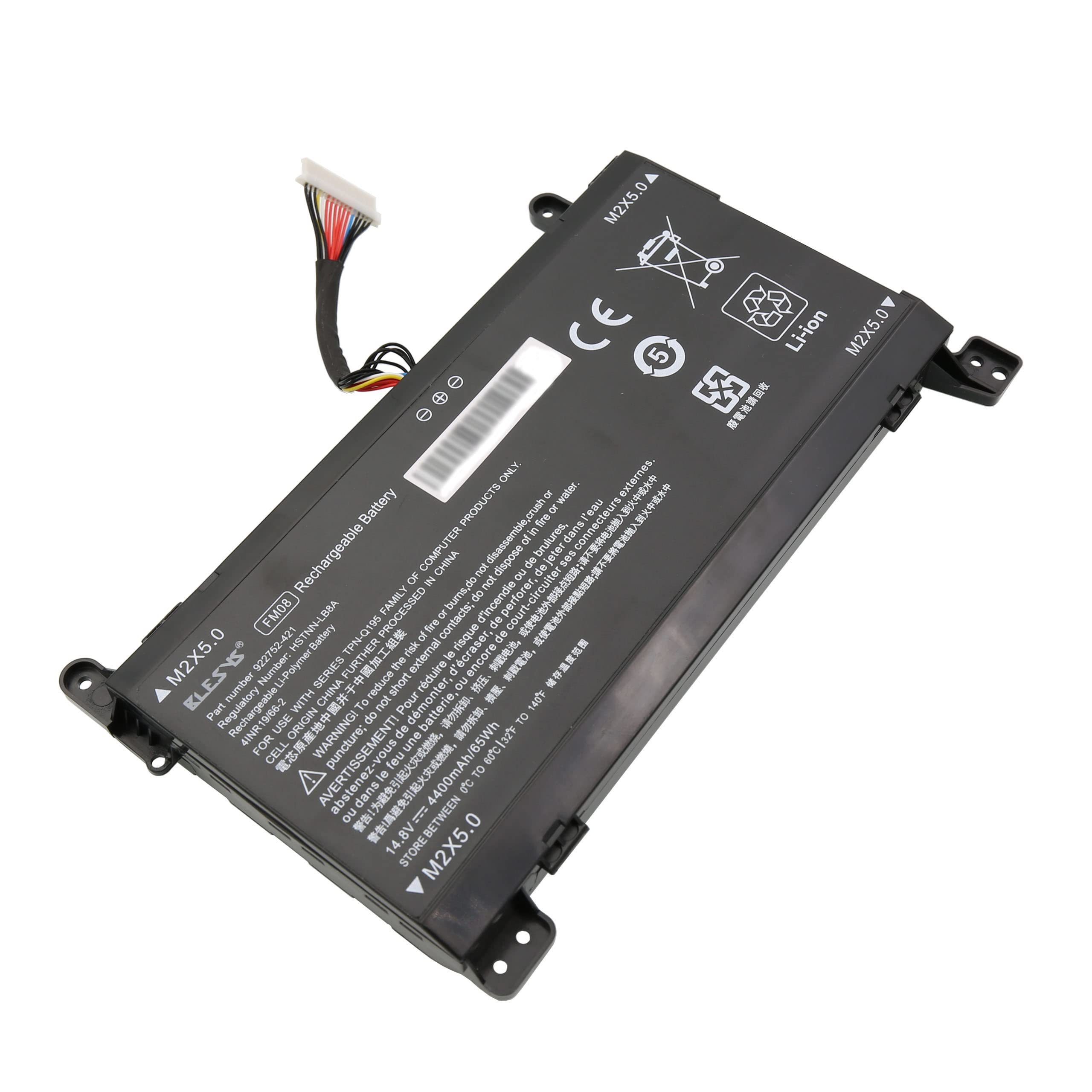 BLESYS 16 Pin FM08 Akku für HP Omen 17-an0xx 17-an000 17-an100 17-an028ng 17-an086ng 17-an101ng 922976-855 922977-855 922752-421 922753-421 HSTNN-LB8A Laptop Ersatzakku 14.4V 86Wh [16 Kabel]