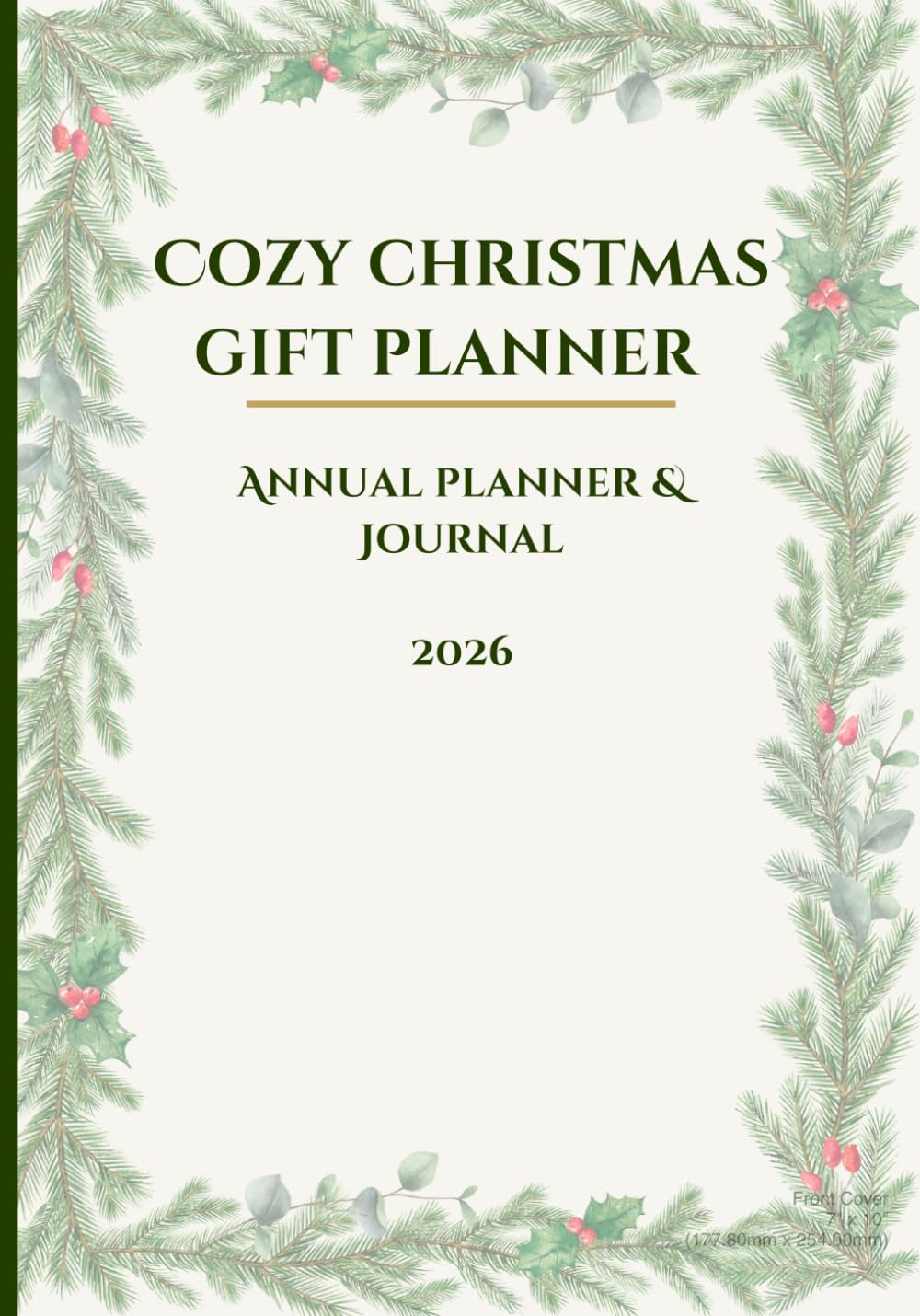 Cozy Christmas Gift Planner 2026: Holiday Budget & Gift Organizer Journal with P…