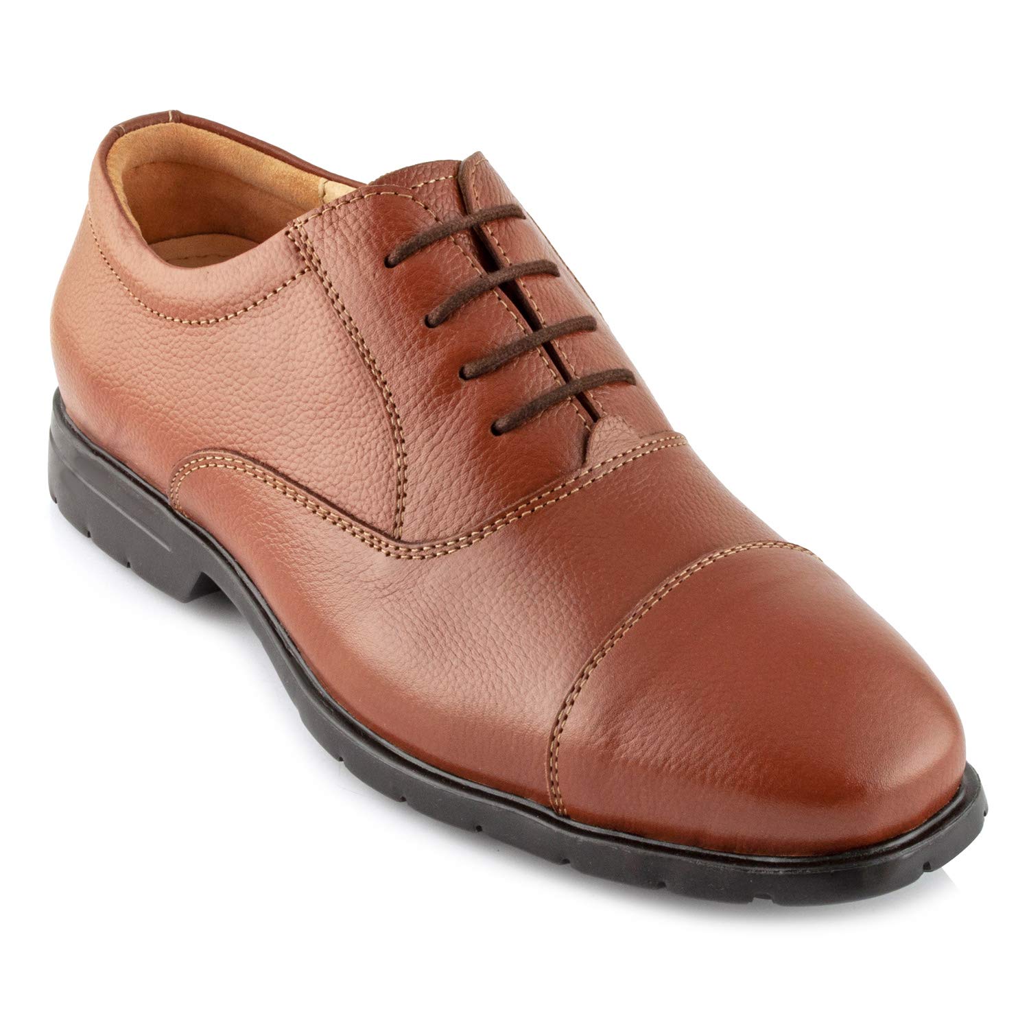 tZaroSuper Light Genuine Leather Uniform Police Shoes Brown - Mr Cop 07, DERBPTN2504