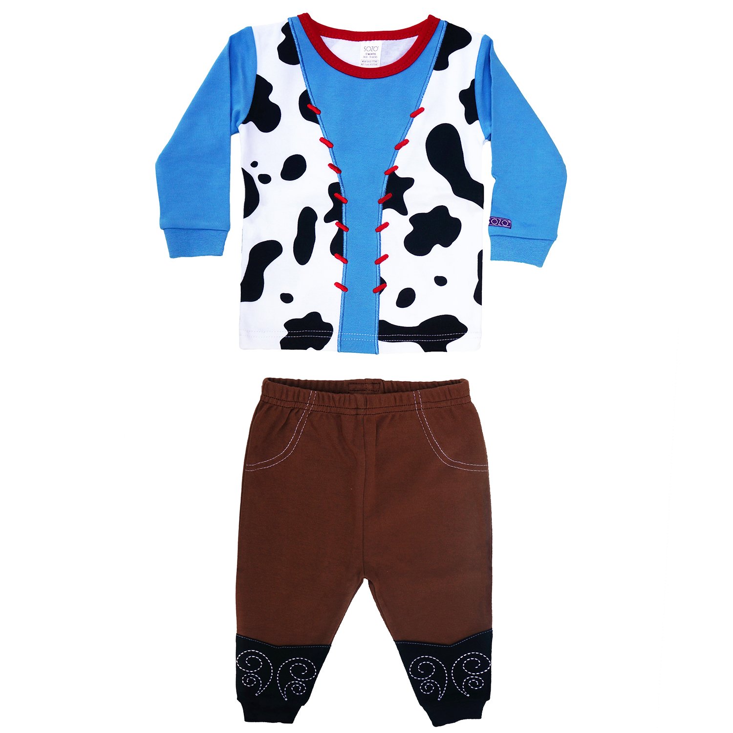 Sozo Boys' Cowboy Long Jammies