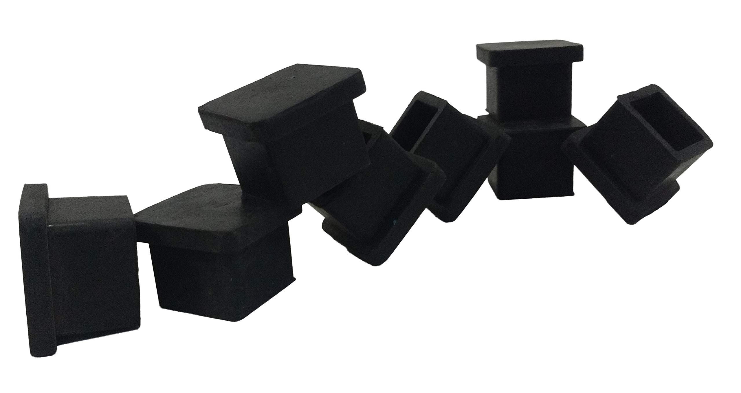 AKURA Floor Protector Square Rubber Cap, 20 x 20 mm, Pack of 40 4