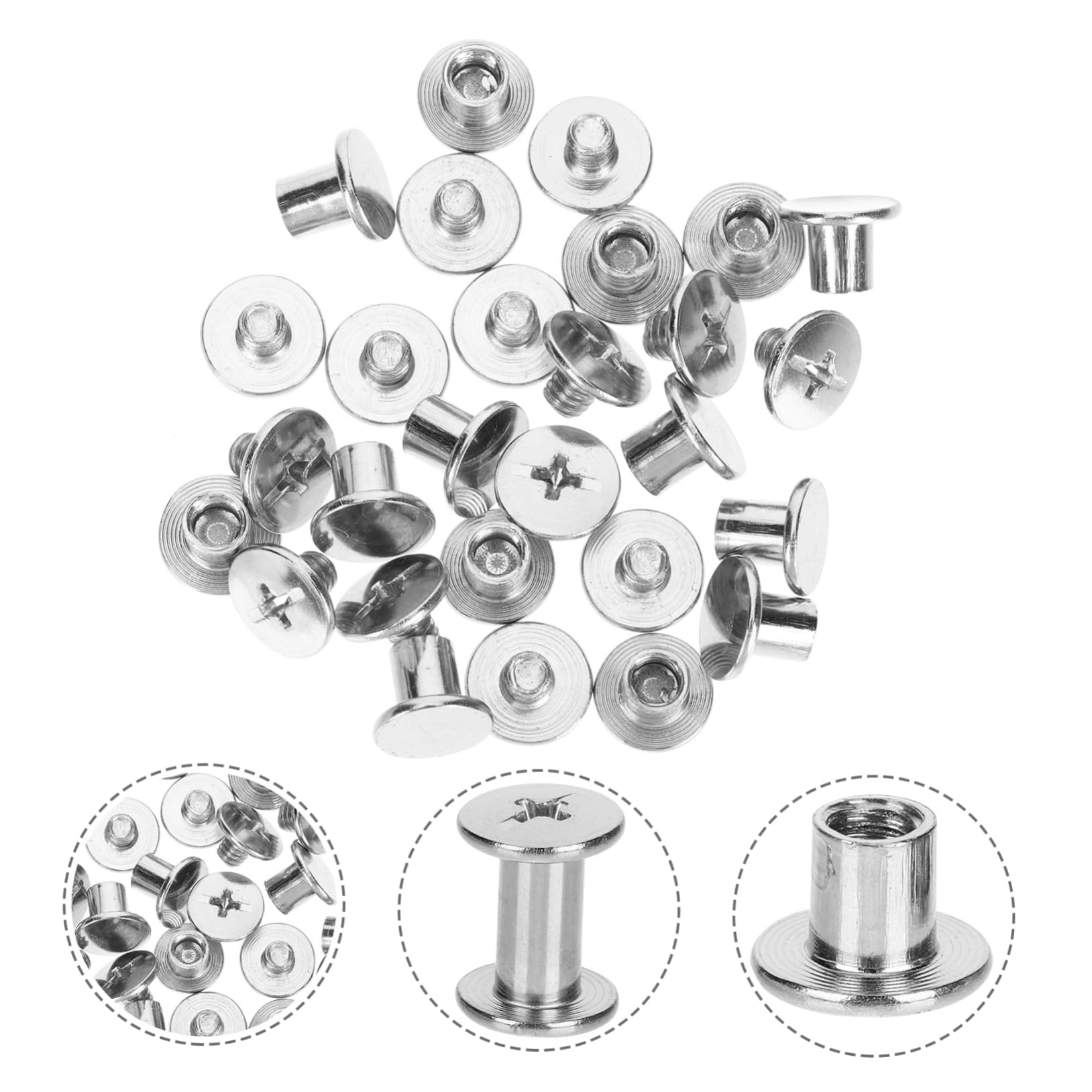 Binding Screw Posts, Screw Posts Carbon Steel Binding Bolts Nut For Leather F 482724