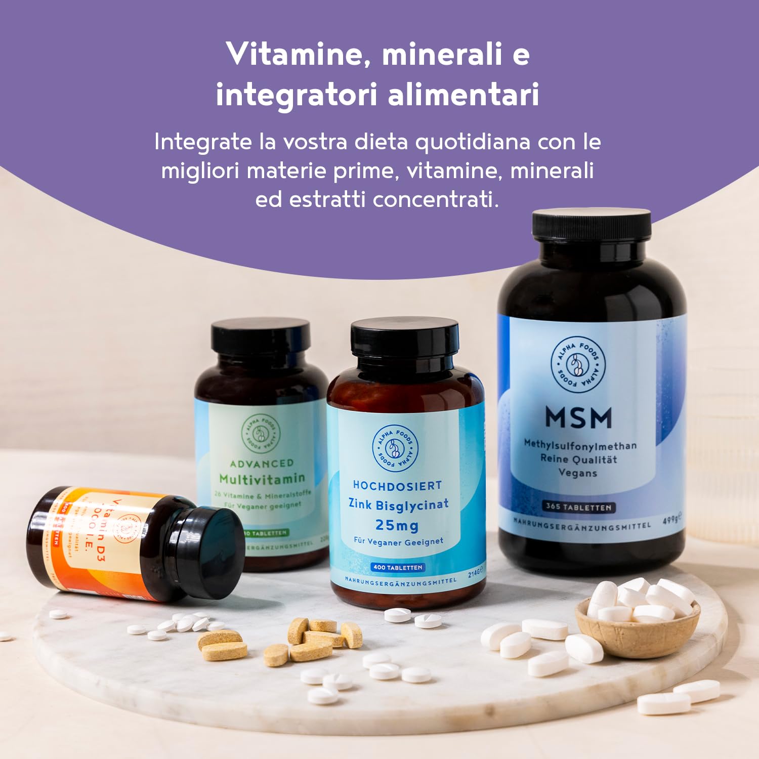 Melatonina 0,5 mg | 180 Capsule | Integratore Sonno con Magnesio, L-Triptofano, Passiflora, Lavanda, Camomilla e Vitamina B6 | per dormire e Jet Lag | Favorisce il Rilassamento | Alpha Foods
