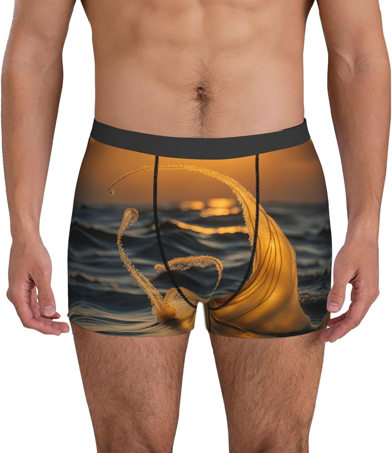 Mermaid Tail print Men's boxers, men's stretch leggings shorts Soft breathable boxer underwear