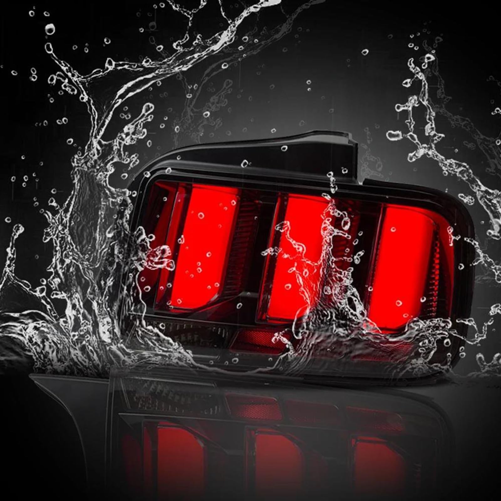 3ème Feu Stop LED Pour Ford Mustang 2005-2009 - Super Lumineux, Lentille Fumée Rouge 6R3Z13A613A