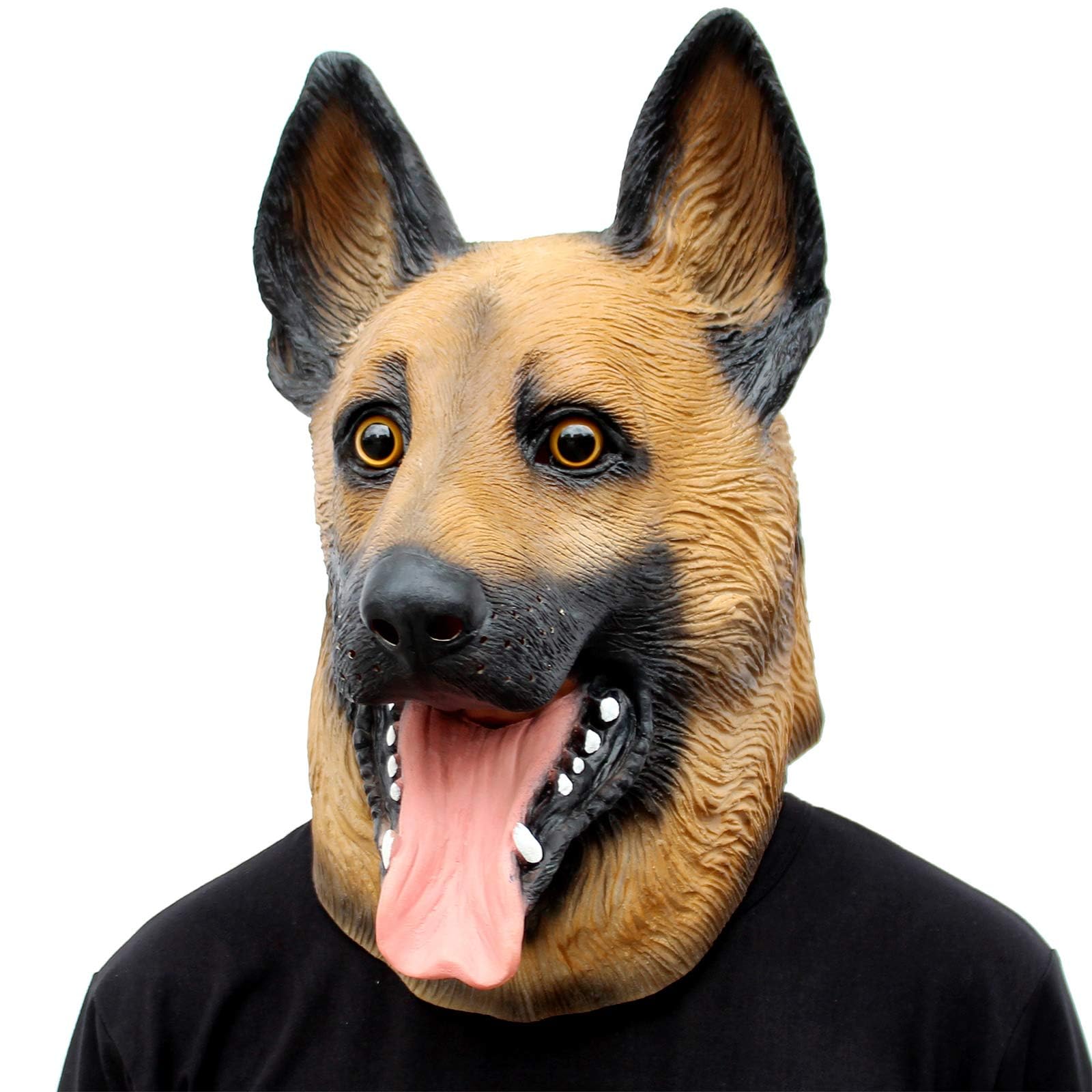 CreepyParty Novelty Halloween Party Latex Animal Dog Head Mask Sounding German Shepherd (Silent) (B015PSIRXI) Amazon Price History, Amazon Price Tracker
