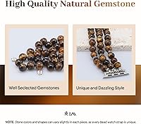 Vista 3 de JR.DM Natural Stone Beaded-Bands Women Compatible with Apple Watch Series 11 10 9 8 7 6 5 4 SE 3 2 1 Fashion Stretch Handmade Bracelet Fancy Boho