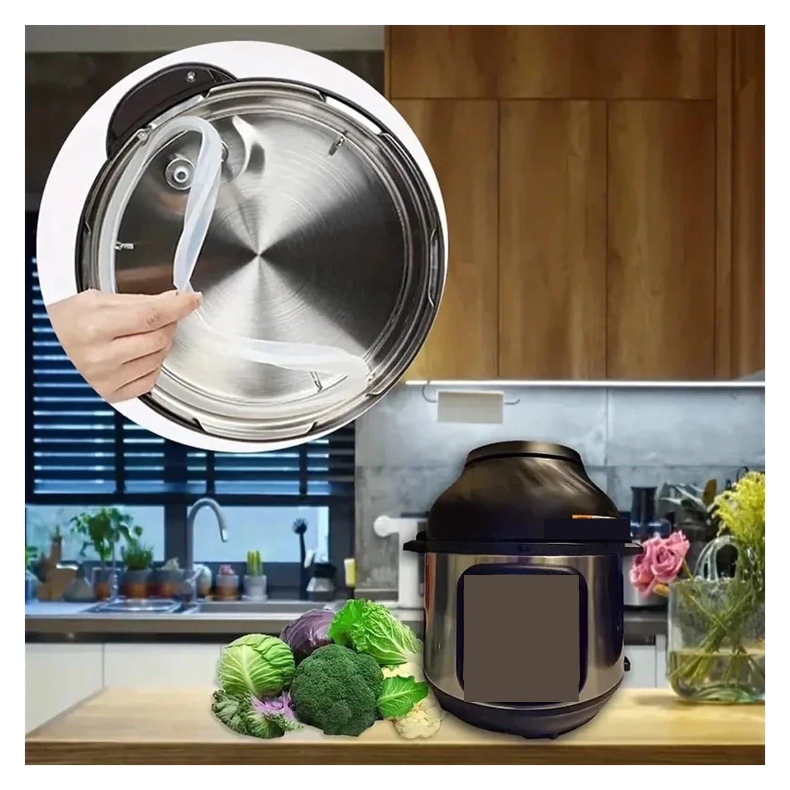Topfdichtungsring Pot, Hochspannung, elektrischer Druck, 5qt/6qt Topf, Silikon-Dichtungsring, 1 Stück(Blue)