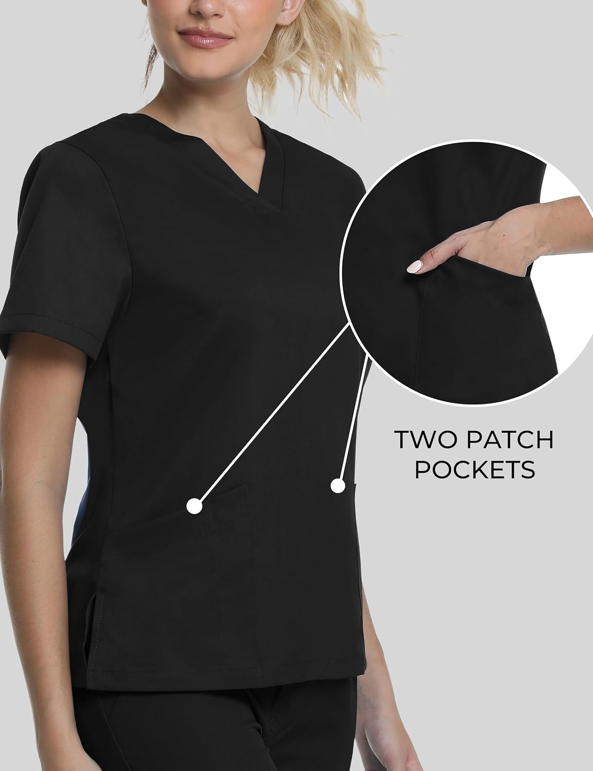 Women's Soft V-Neck Scrub Tops Athletic Uniforms