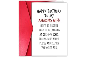 Funny Birthday Card for The Wifey Who Laughs At Our Own Jokes