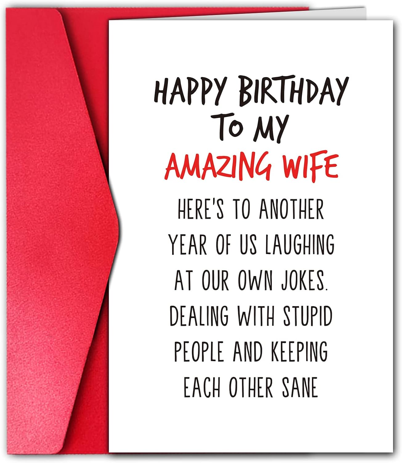 GYYsweetus Happy Birthday Card for Wife, Funny Birthday