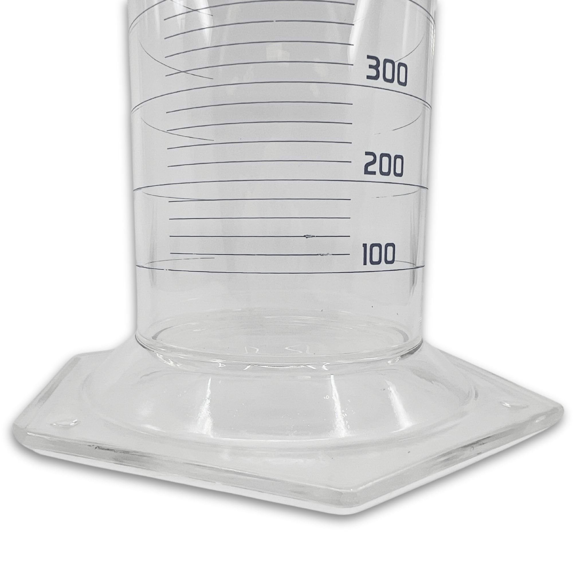 Eisco Labs - Cilindro de medición, 1000 ml, clase A, forma de sentadillas, certificado ISO 4788, cilindro de vidrio graduado para uso en laboratorio, medición precisa de líquidos, cristalería