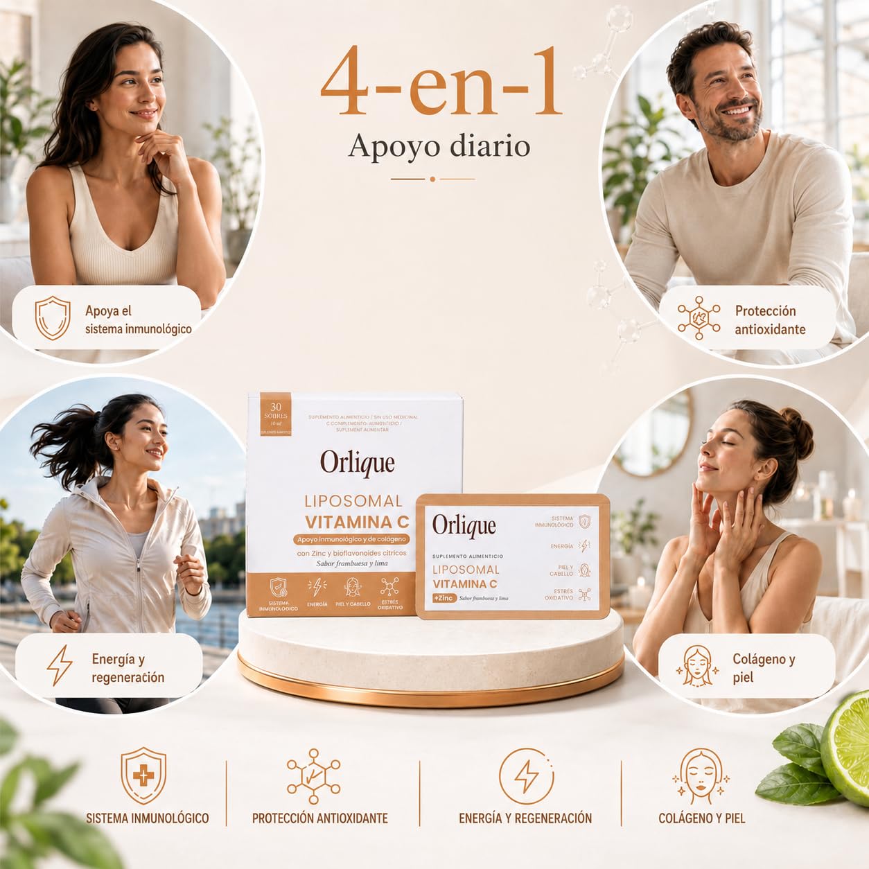 Liposomales Vitamin C 1000mg - Hochdosiert Flüssig mit Zink & Bioflavonoiden - Vegan & Keto-freundlich - Hohe Bioverfügbarkeit - 30 Sachets - Ohne Soja/Gluten, Natürliche Konservierung