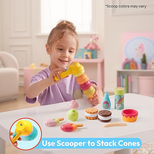 Miniatura 4 de lalalark Juguete de simulación de comida que cambia de color helado para juegos de rol, accesorios de cocina, regalos preescolares de Navidad para