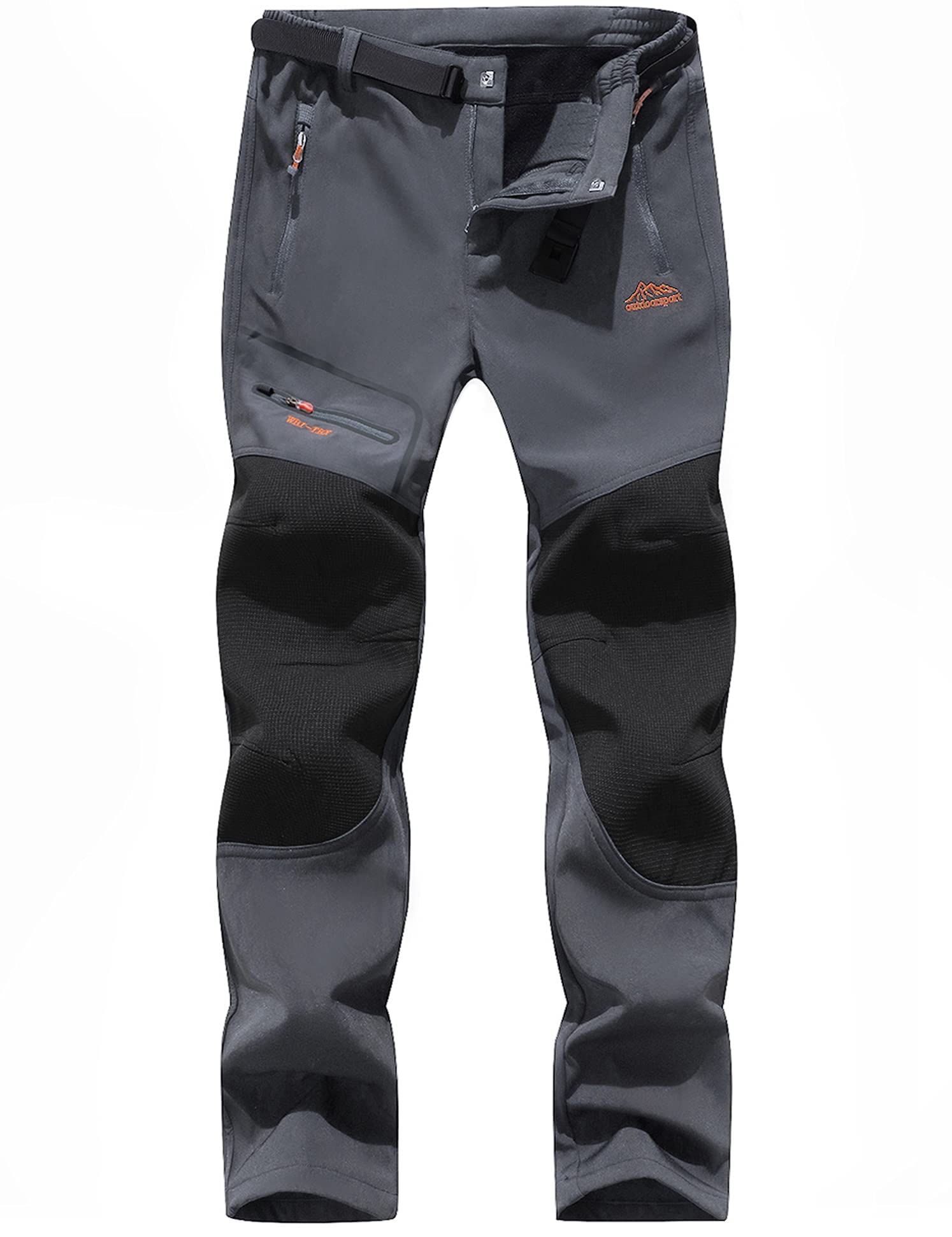 BenBoy Pantaloni Trekking Uomo Invernali Impermeabile Pantaloni da Sci Neve Arrampicata Escursionismo Caldo Pantaloni Softshell Outdoor