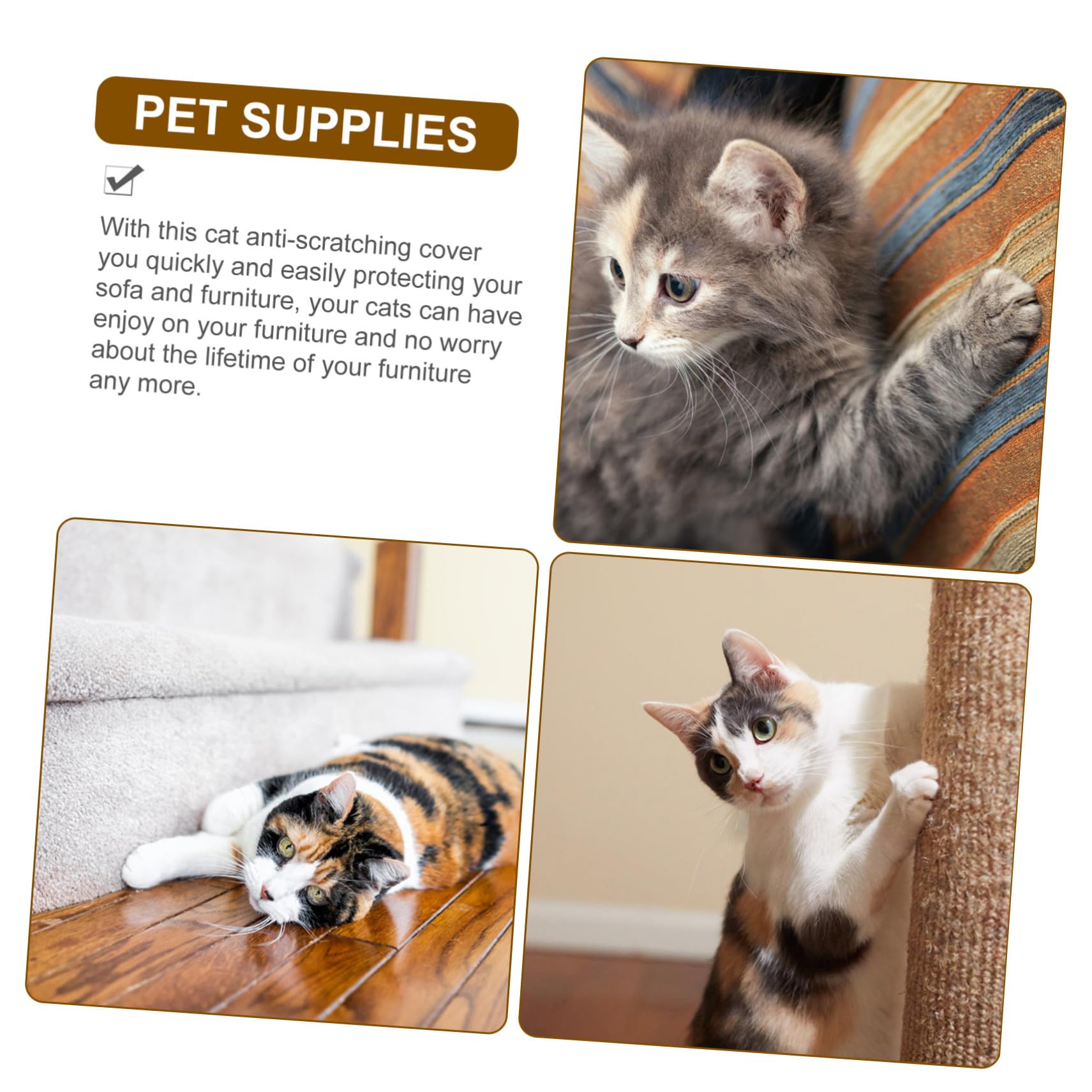 SOIMISS Protector contra Arañazos Funda para Reposabrazos Antiarañazos para Sofá Garra de Sisal Adecuado para Gatos en Oficina o Tienda