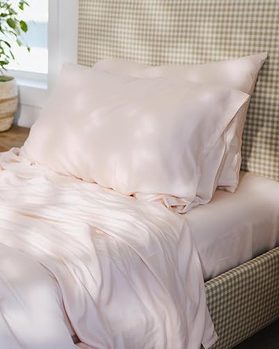 Miniatura 2 de Cozy Earth Juego de 2 fundas de almohada estándar, hechas de 100% viscosa de bambú, ultrasuave y lujosa, tejido de tela naturalmente transpirable y