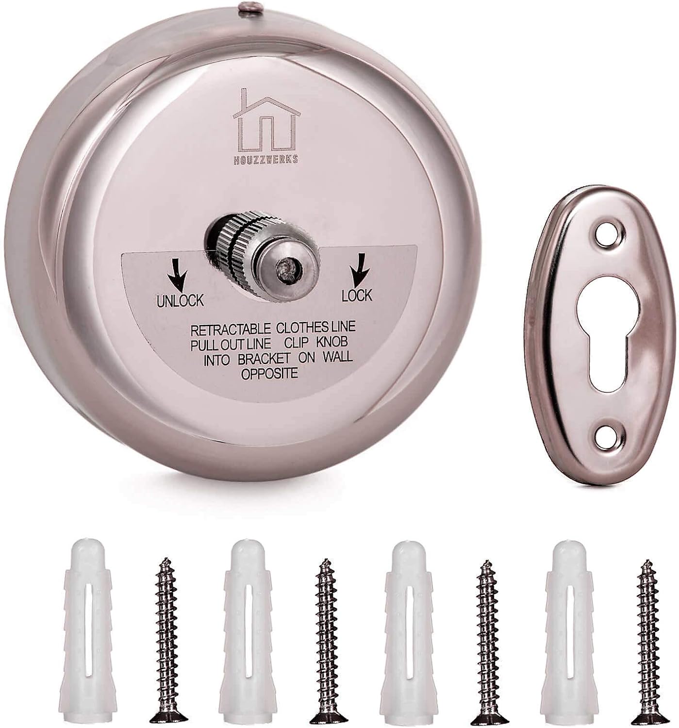 Amazon.com: BNUOYEE 9.2 Feet Length Steel String Line Retractable ...