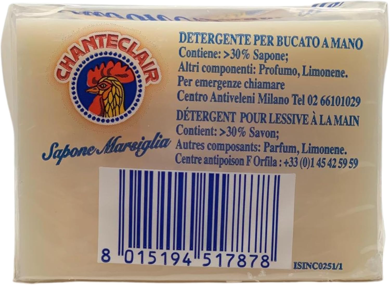 Sapone Marsiglia Bucato a Mano Formato Cubo 250g, Detergente solido per Bucato a Mano, Bar Soap (12)