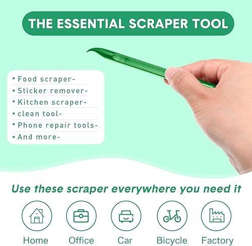 Miniatura 4 de Herramienta raspadora de plástico de 9 piezas, sin arañazos, herramienta de limpieza de grietas, herramienta multiusos antiarañazos para espacios