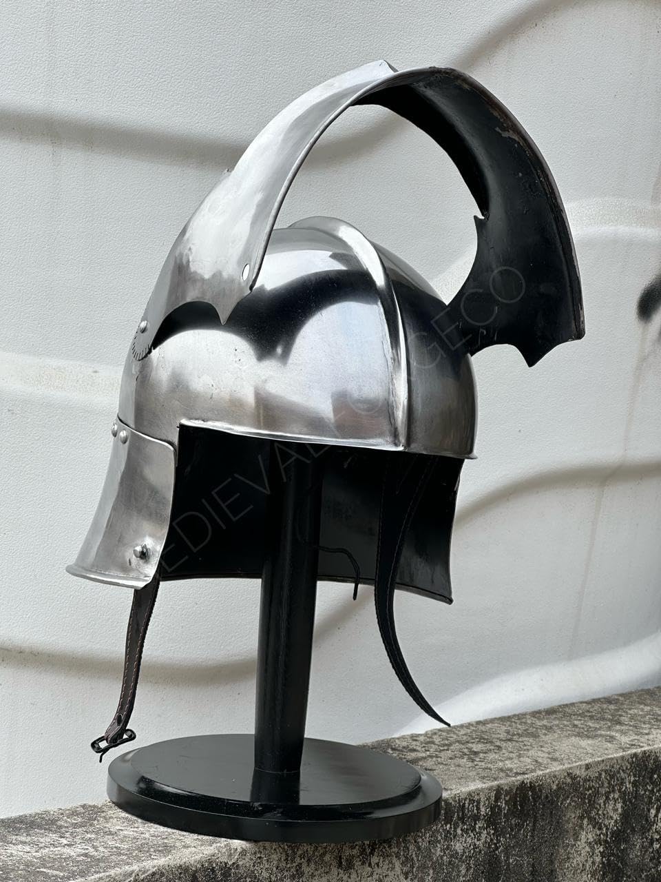 Medieval Knight Sallet Helmet Steel Knight Armor Helmet – 15th Century Open Visor Medieval Helmet for LARP, Reenactment, Cosplay & Costume – Handmade Polished Steel Adult Size Knight Armor