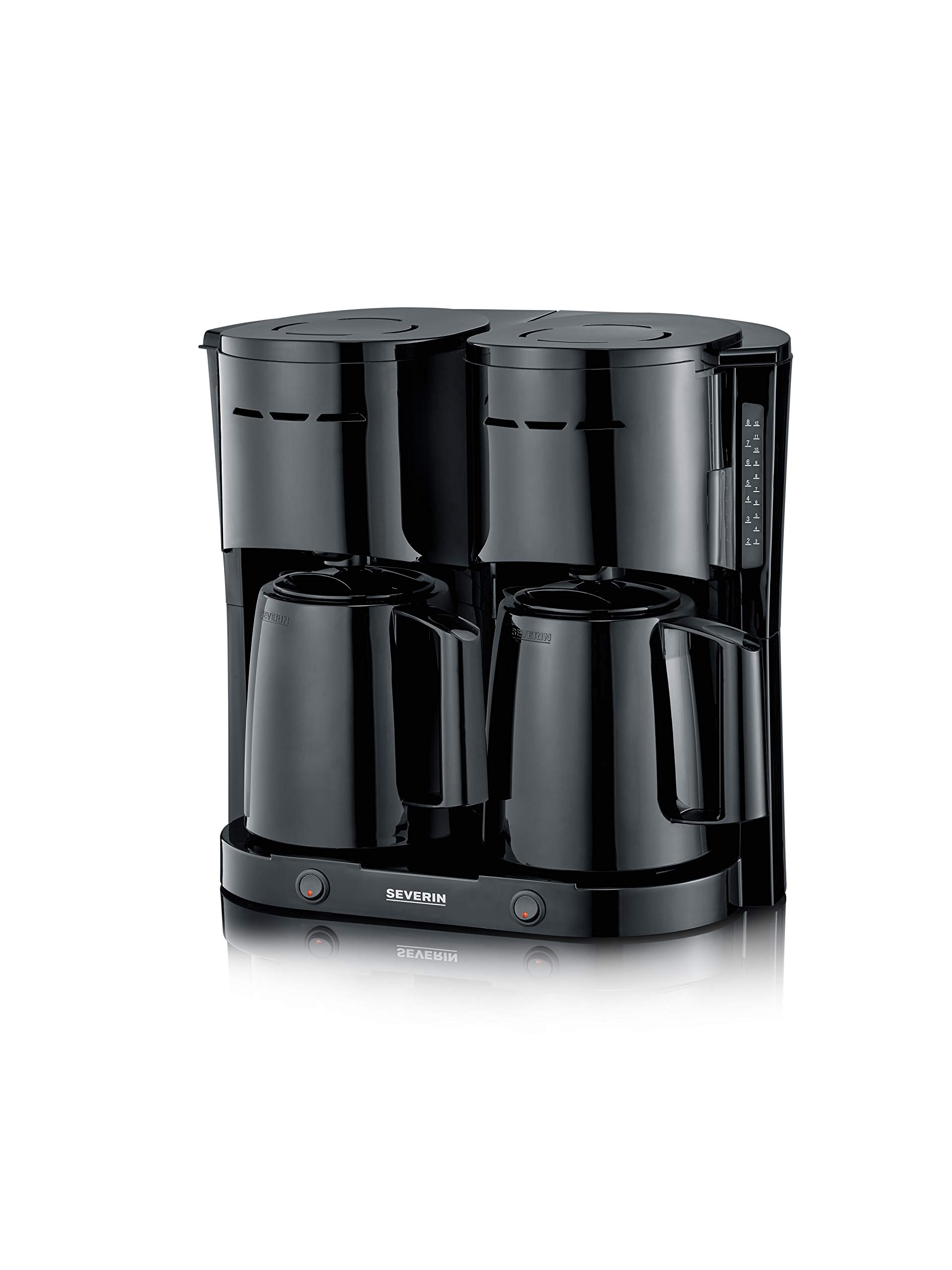 Severin Cafetière Filtre Isotherme Duo, 2 x 1000 W, 2L, 16 tasses