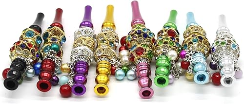 Miniatura 7 de 8 unids Shisha cachimba boca puntas de la cachimba colorido diamante cachimba boquilla manguera accesorios soporte de lujo mejor que las puntas de