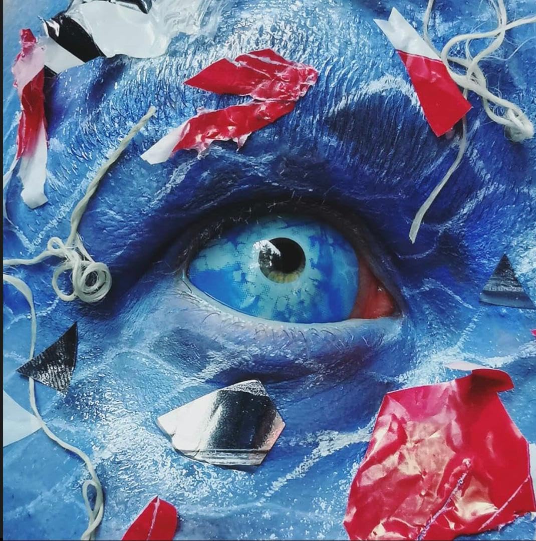 Soczewka kontaktowa twardowkowa - Ice Zombie - White Walker - Do uzytku przez 1 rok - Bez mocy - COSPLAY - HALLOWEEN