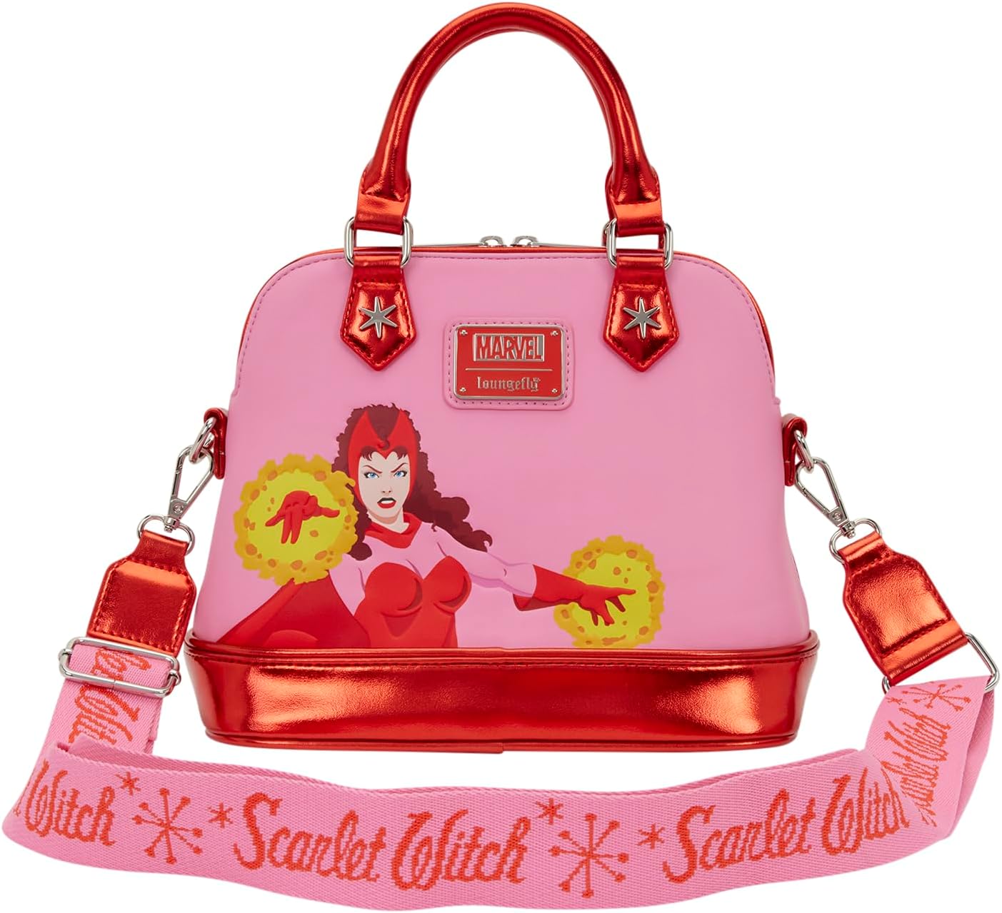 Loungefly Marvel: Scarlet Witch - Wanda - Crossbody Bag with Adjustable Jacquard Strap - Collectible Bags
