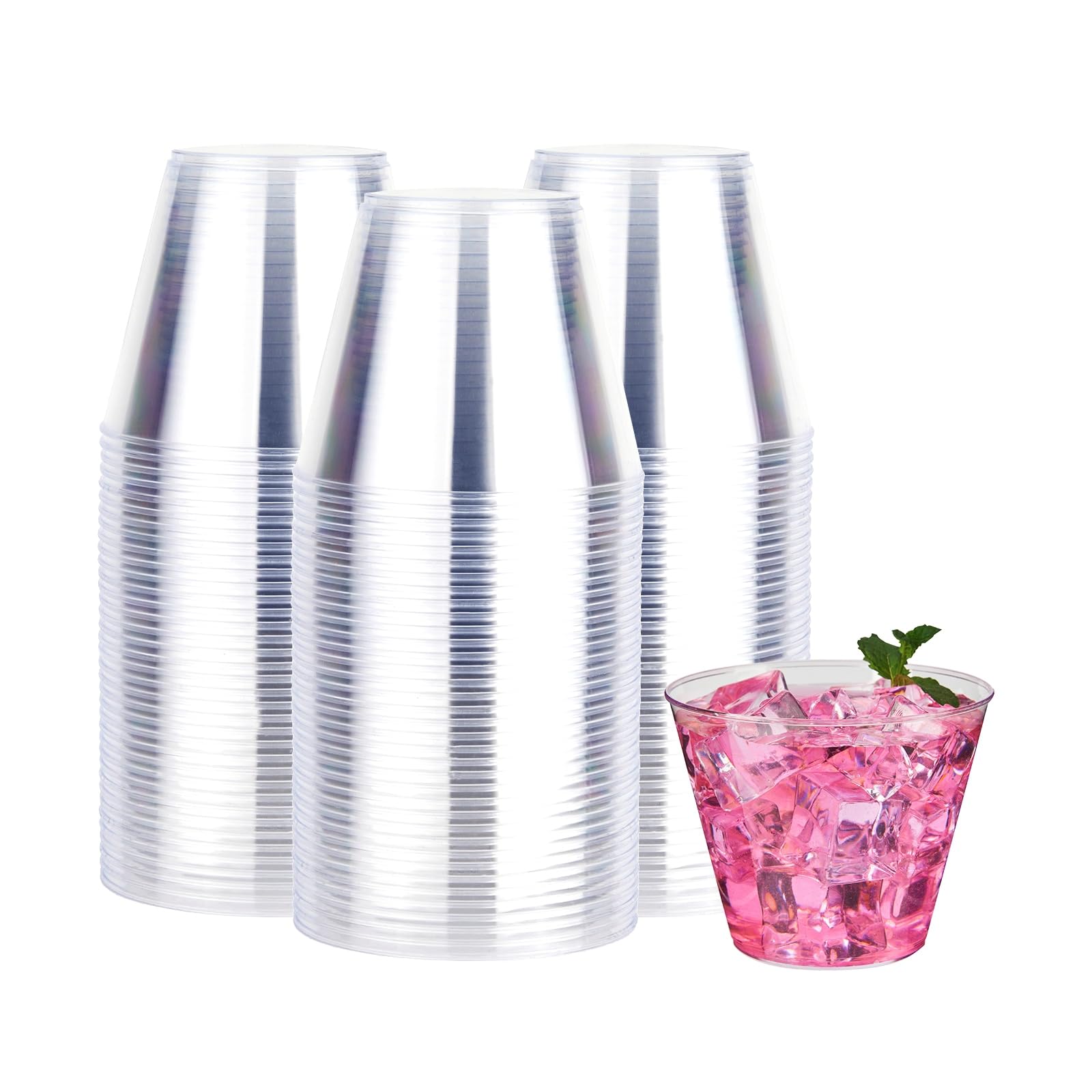 RACETOP 9 oz Clear Plastic Cups 100 packs, Perfect for Parties, Wedding — Amazon image 25
