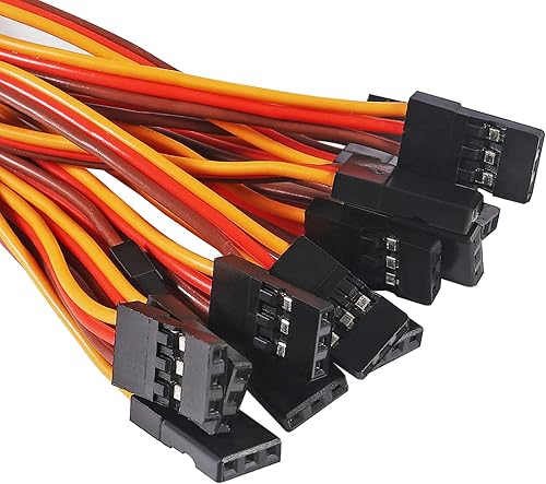 Miniatura 4 de Cable de extensión servo de 3.93 pulgadas, cable de extensión servo de 3 pines macho a hembra, cable de cable servo de control remoto RC para avión