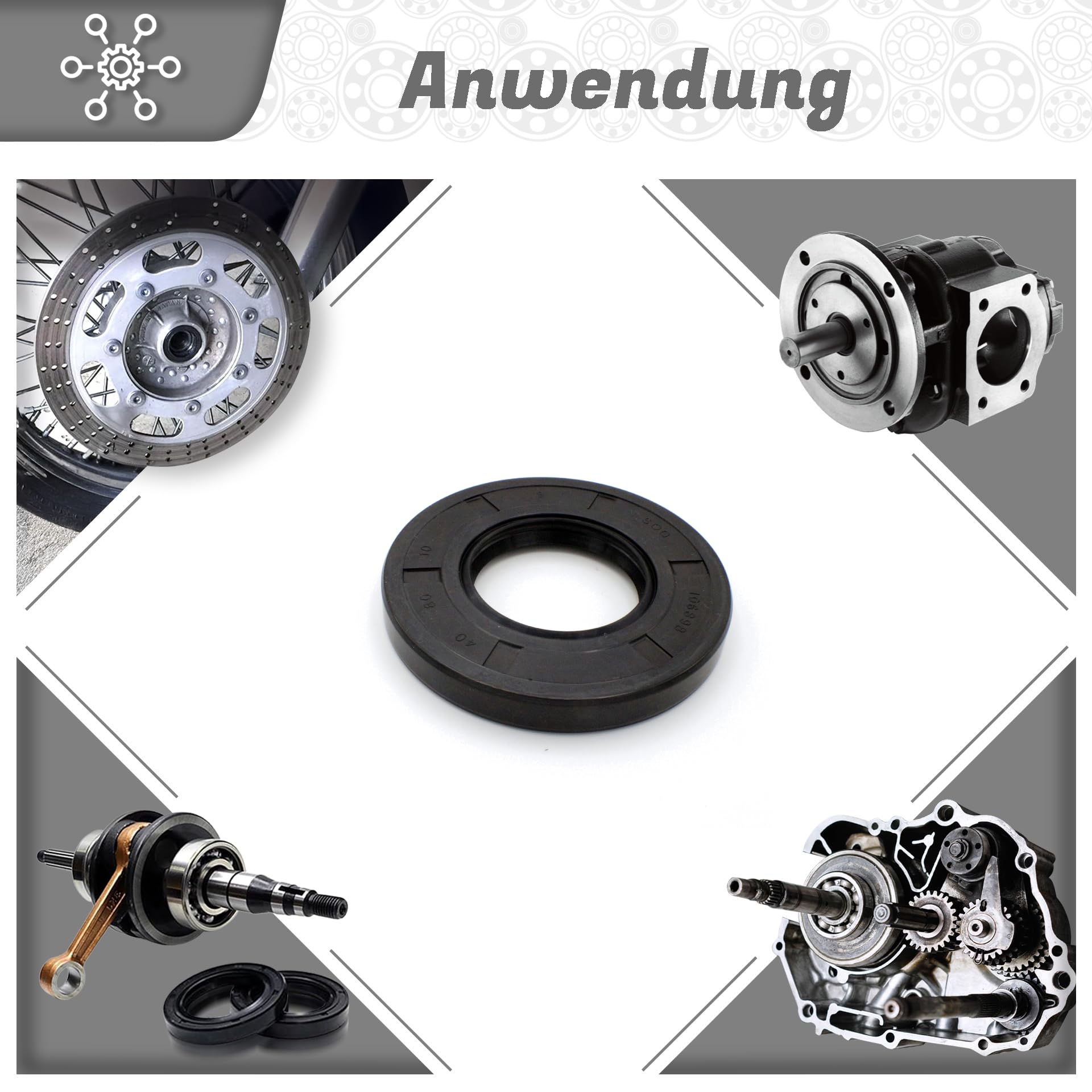 Radial-Wellendichtring 40 x 80 x 10 mm DA NBR 70 | 407999