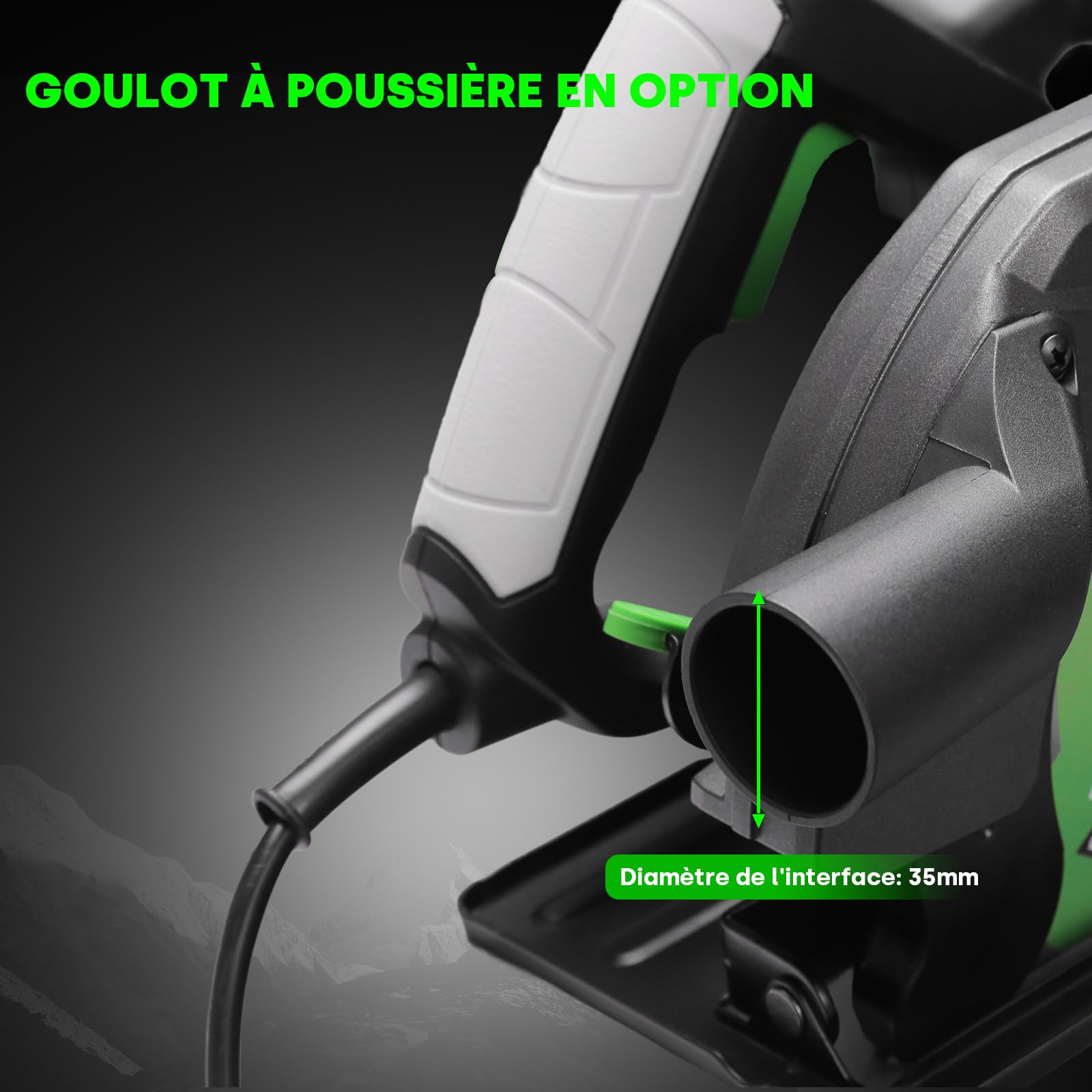ENVENTOR 1300W Scie Circulaire, Filaire, Moteur Puissant | 5000RPM Scies Circulaires Électriques, coupe 65 mm (90 °), 44 mm (45 °), (Diamètre de Lame de Scie : 185 mm), pour Bois, PVC