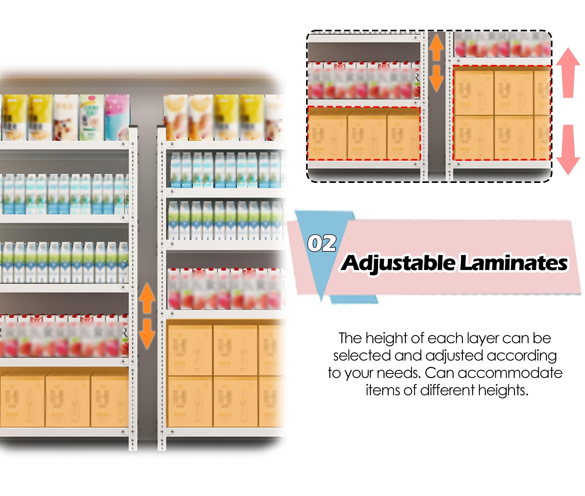Scaffale resistente a 5 ripiani per cucina e farmacia, 120 x 40 x 180 cm / 47.2x15.7x70.9in, espositore versatile per bevande, giocattoli e organizzazione al dettaglio
