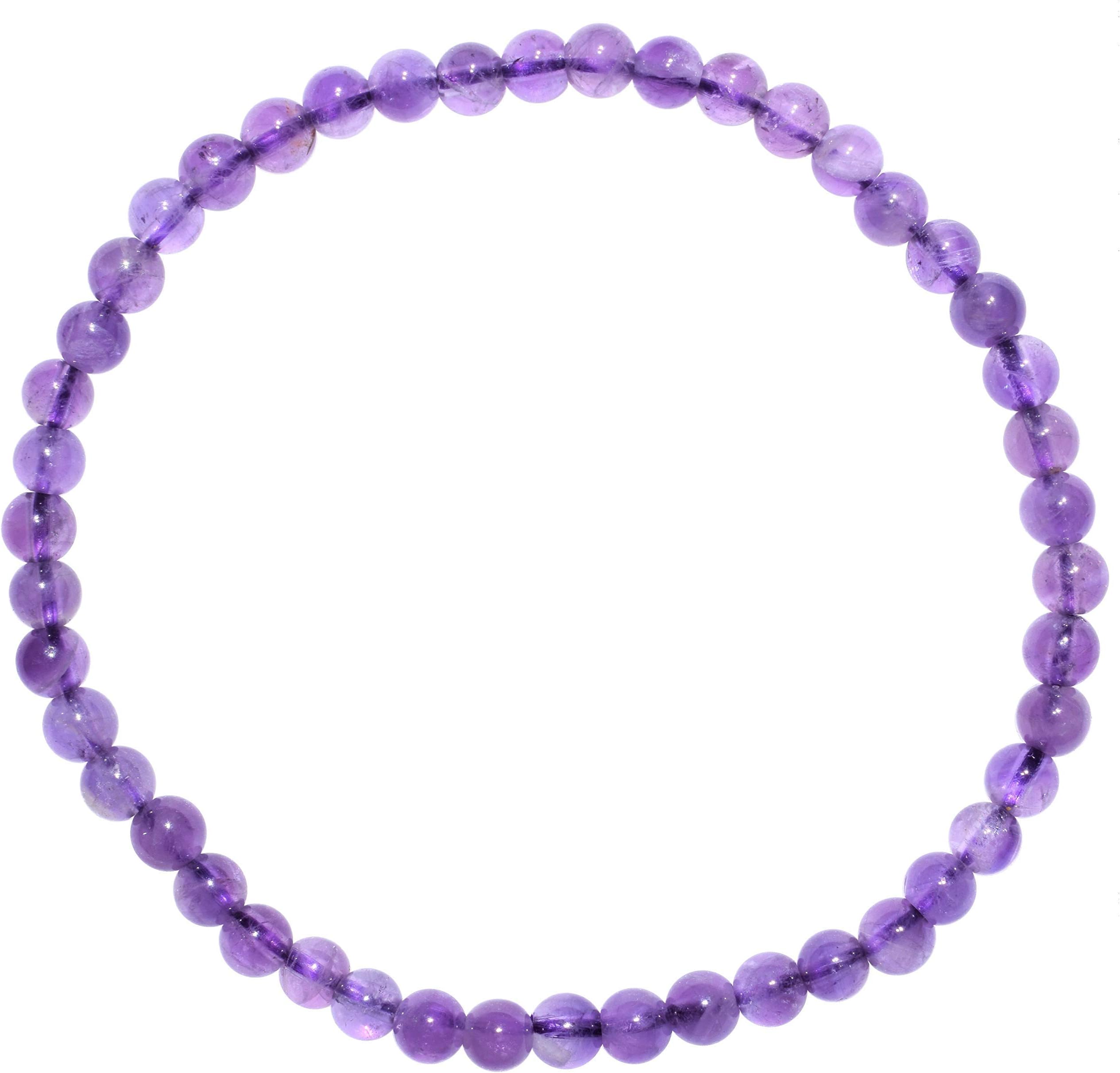 Zenergy GemsCharged Premium Natural Crystal 4mm Bead Bracelet + Moroccan Selenite Charging Crystal