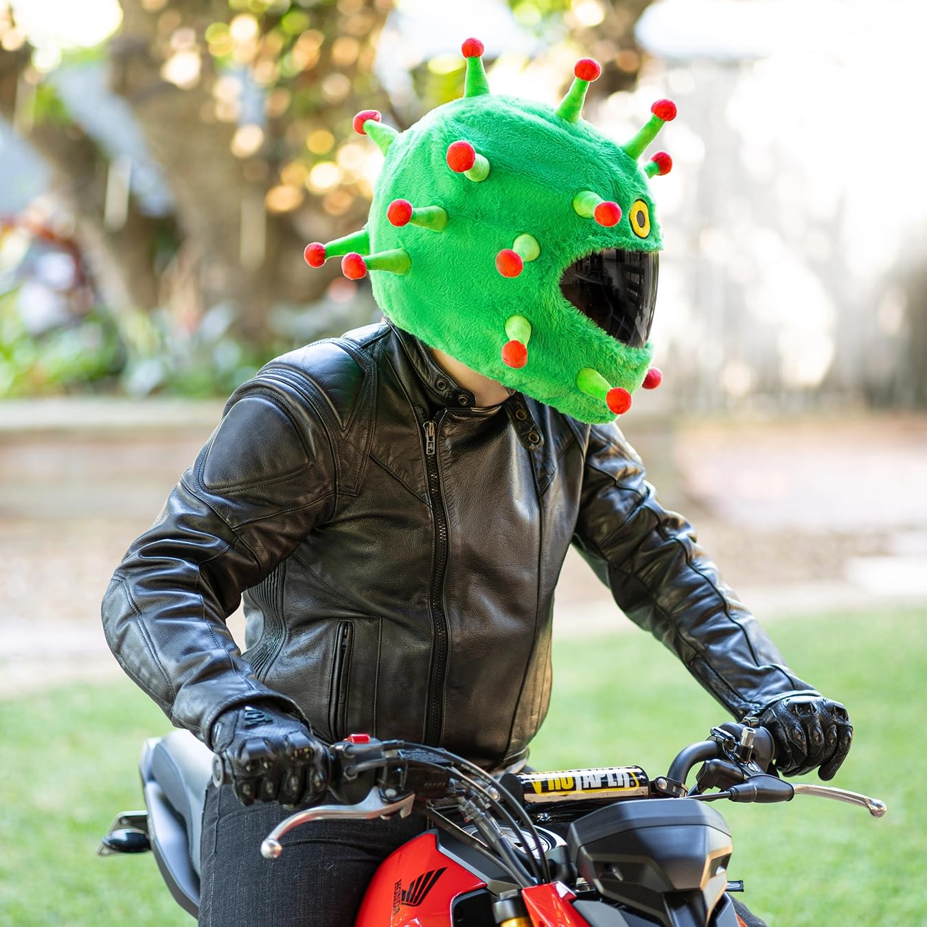 Moto Loot Funda para casco de motocicleta, paseos divertidos y regalos (solo funda, casco no incluido) - Virus