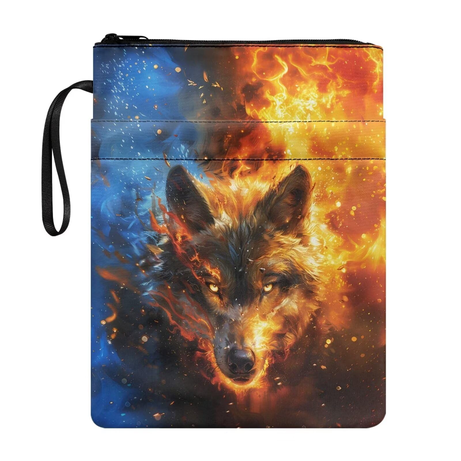 Housse De Couette 140X200 Loup 3D Parure De Lit En Polyester Avec