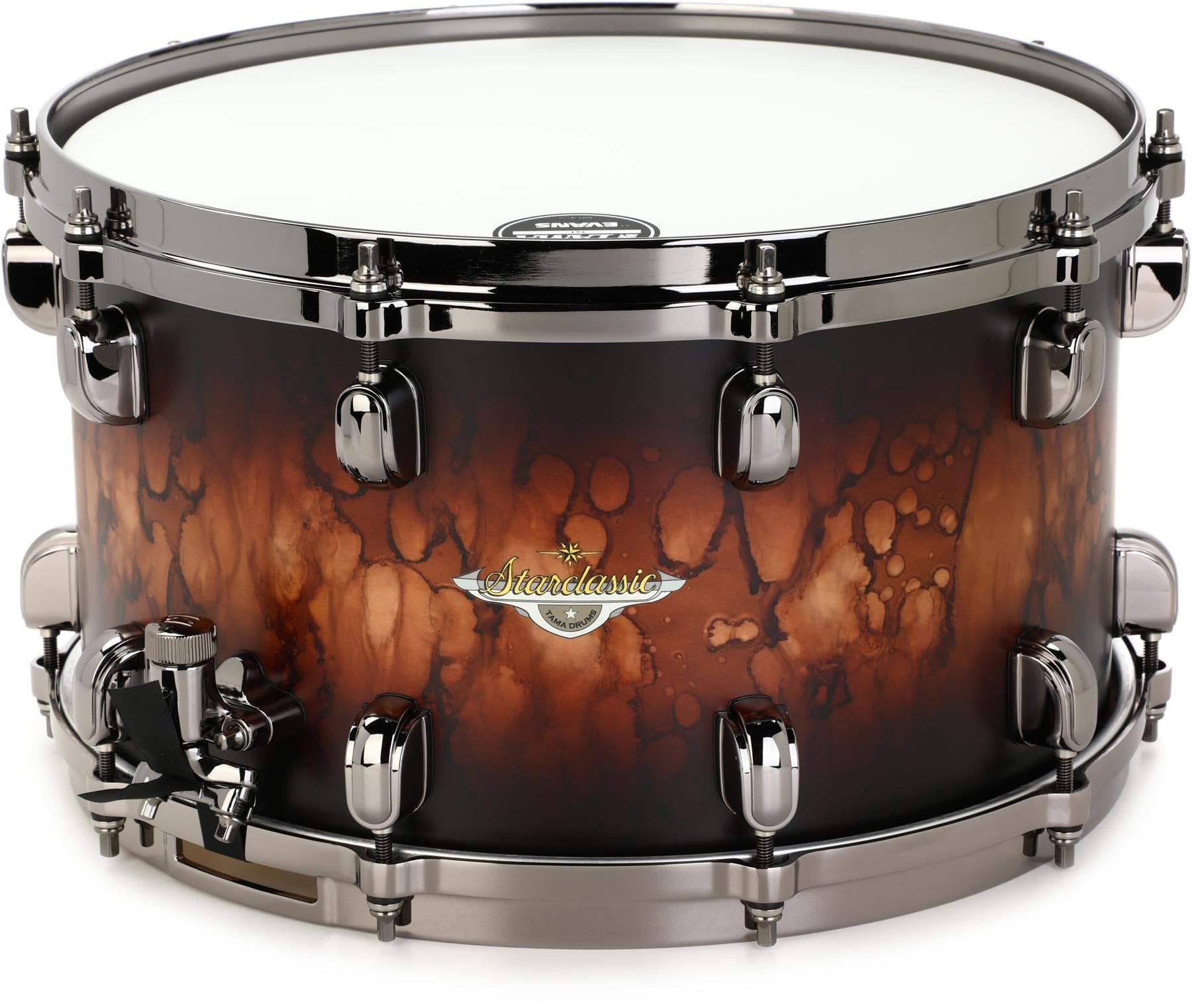 Tama Starclassic Maple Snare Drum - 8 Inches X 14 Inches Molten Brown Burst