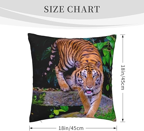 Miniatura 9 de VARUN Fundas de almohada de tigre feroz con estampado de animales salvajes y animales salvajes, funda de almohada decorativa para el hogar, sofá,