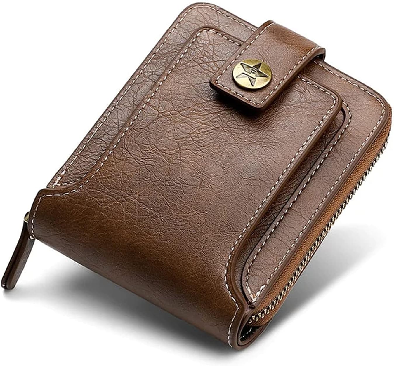 INKMILAN Men's Zip-Around Wallet for Storing Money, Cards & ID | Daily Use Wallet